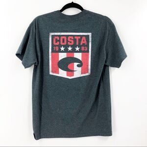 ✅ Costa Grey Cotton Short Sleeve T-Shirt Medium